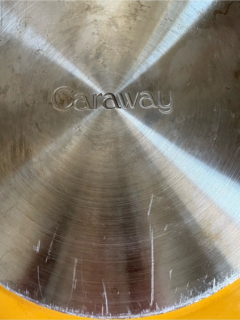 Caraway Yellow Nonstick Ceramic Frying Pan with Lid - Picture 4 of 16